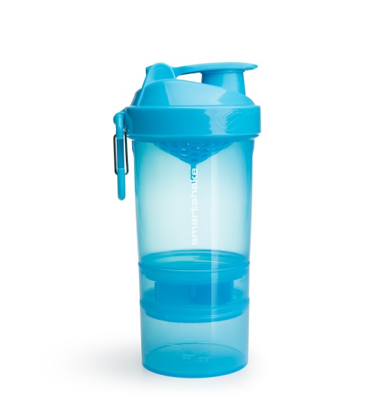 smartshake Original2GO 600 ml Shaker, Neon Blue