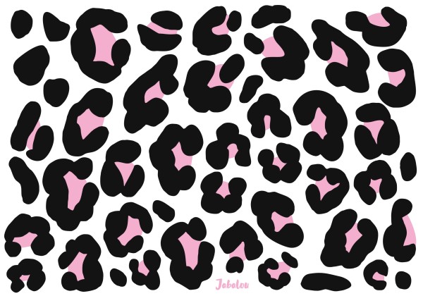 Jabalou wasserfeste Sticker Animal-Print pink, DIN A5