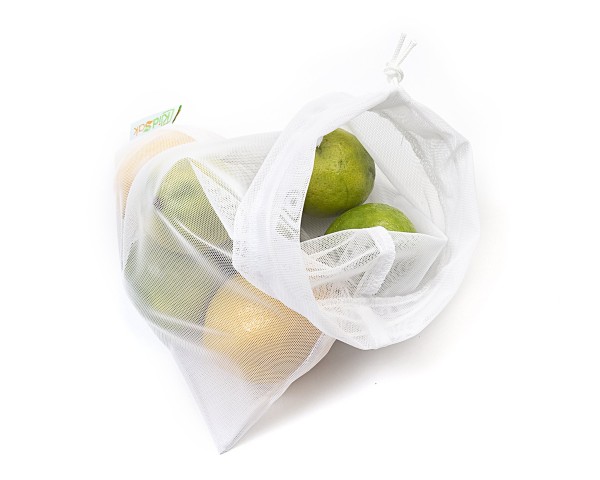 Kidsak Veggie Bag M, Mehrwegbeutel für Gemüse & Früchte, weiss
