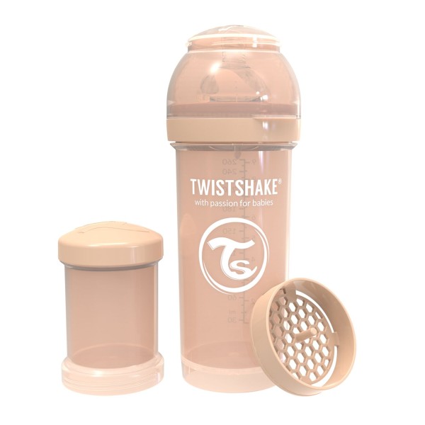 Twistshake Anti-Colic Flasche 260 ml Pastel Beige