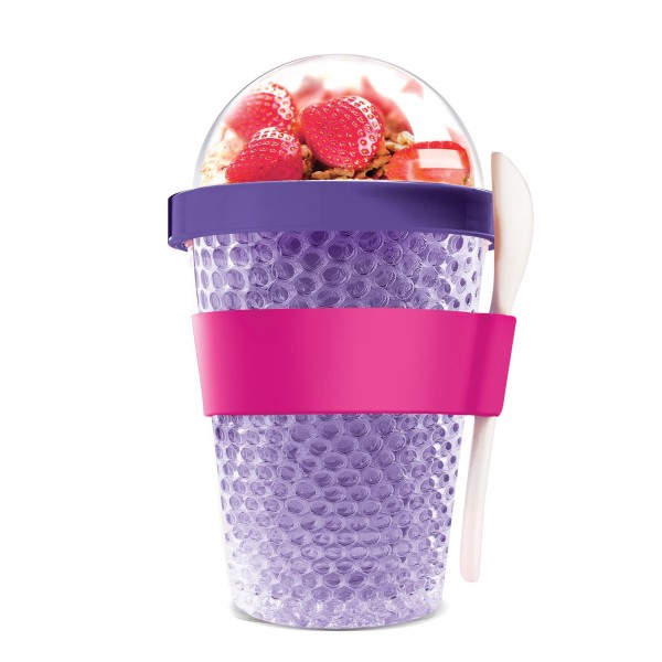 asobu Yoghurtbehälter gekühlt Chill Yo 2 Go, purple