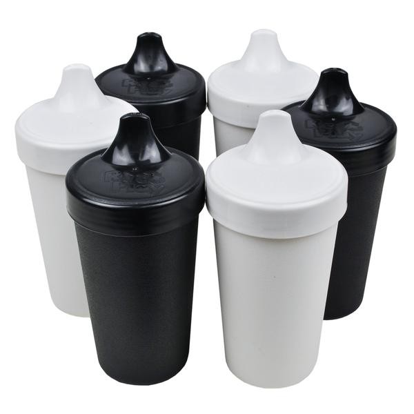 Re-Play auslaufsichere Schnabelbecher No-Spill Cup 6er Set Black & White