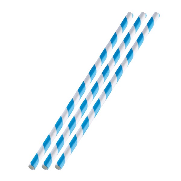Westmark 50 Papier-Trinkhalme, blau-weiß, 19,7cm, 50 sb