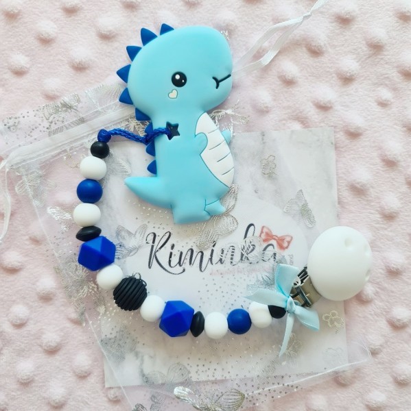 Kiminka Beisskette Dinobaby, blau