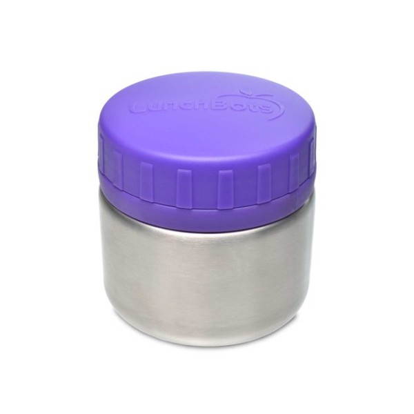 LunchBots Rounds 235 ml Round Container Purple Lid
