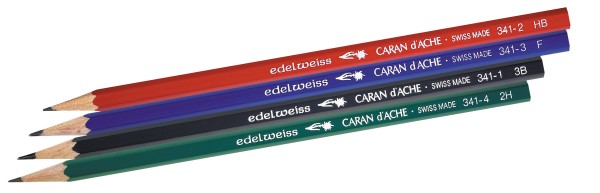 CARAN D'ACHE Bleistift 341 2mm 341.374 grün, 4 Stück