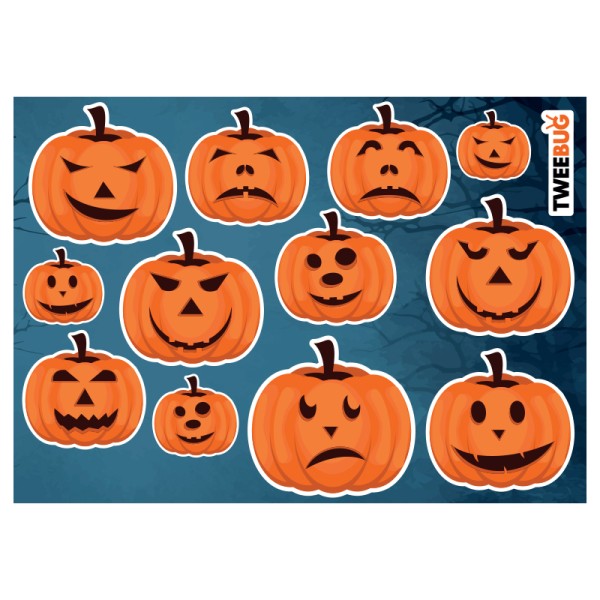 Tweebug wasserfeste Sticker Halloween pumpkin DIN A6