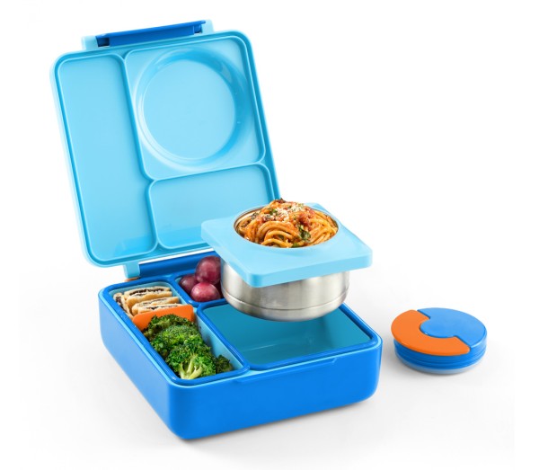OmieBox hot & cold - Bento Lunchbox mit Thermo Behälter, Blue Sky