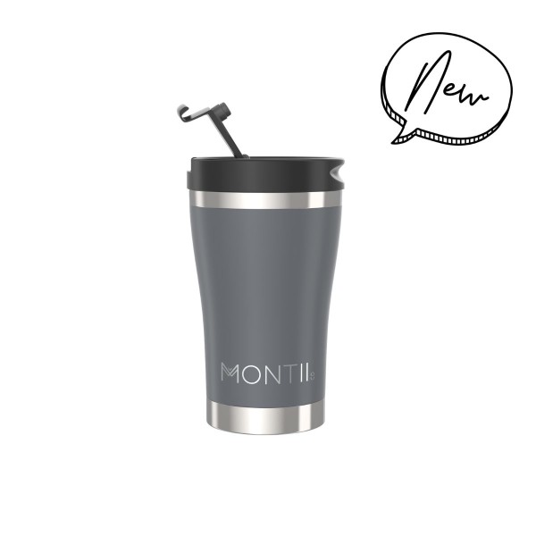 MontiiCo Hot Stuff Thermobecher Kaffee to go Becher - 350ml Regular, grey