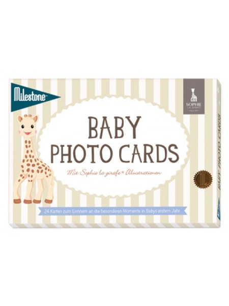 Milestone Baby Meilensteinkarten 1. Lebensjahr "Sophie la giraf" Deutsch