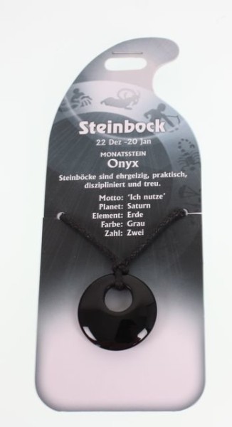 ROOST Halskette Steinbock G258 Onyx