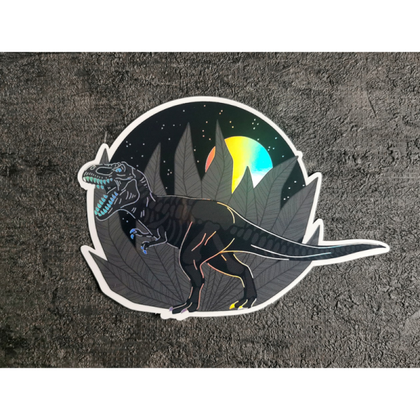 Jabalou wasserfester Hologramm Sticker, Dino